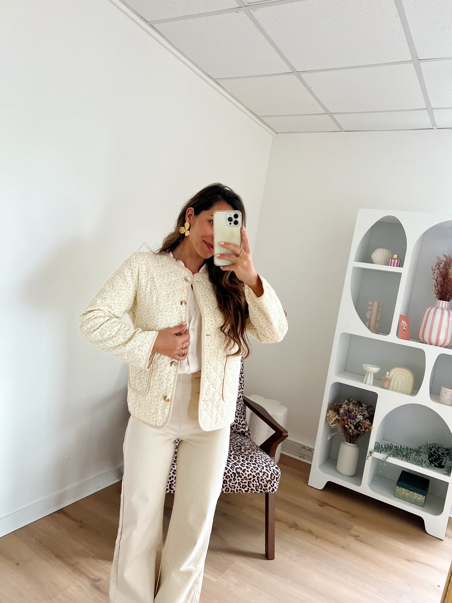 Veste matelassée liberty jaune Alma