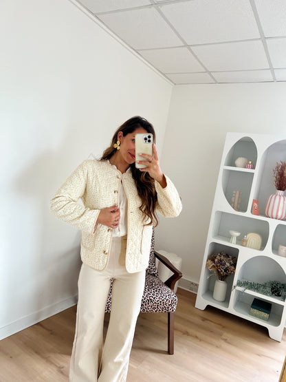 Veste matelassée liberty jaune Alma
