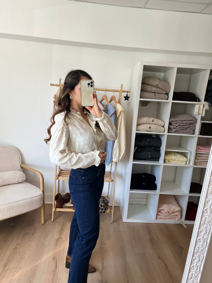 Blouse brodée Prune