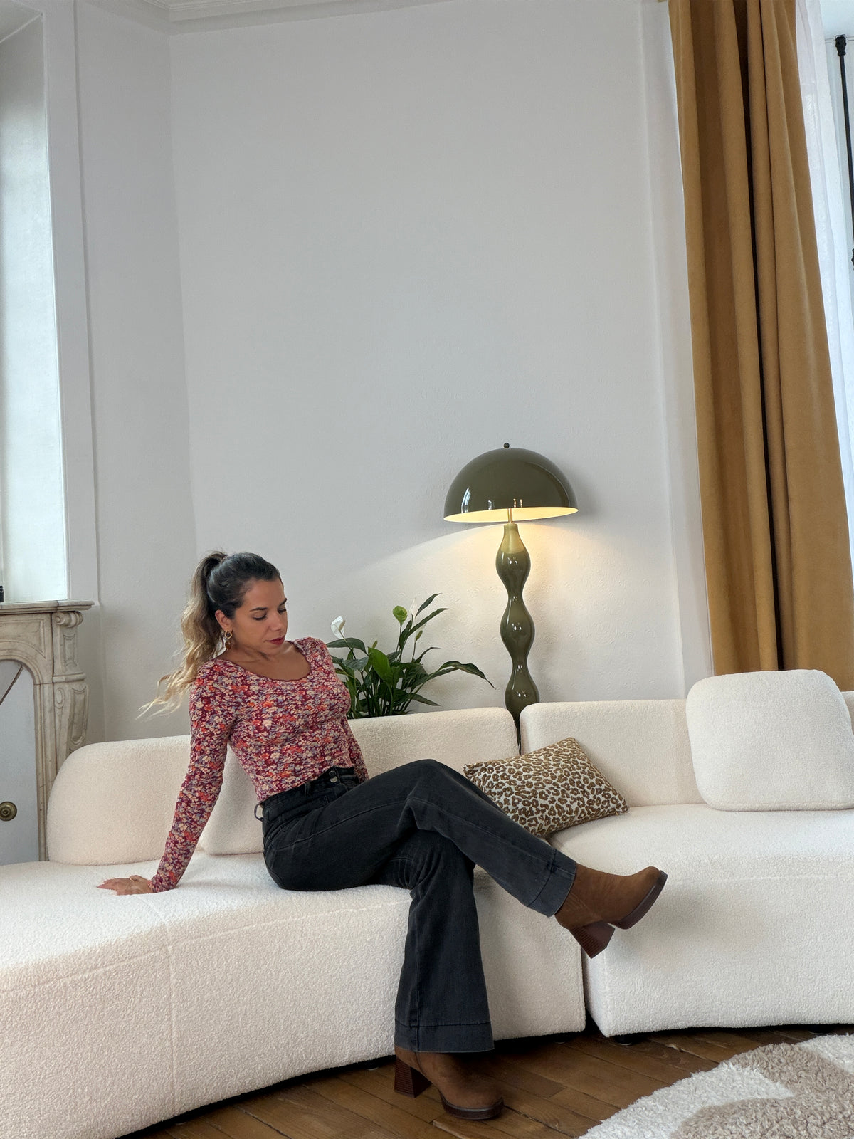 Body Martha fleuri bordeaux