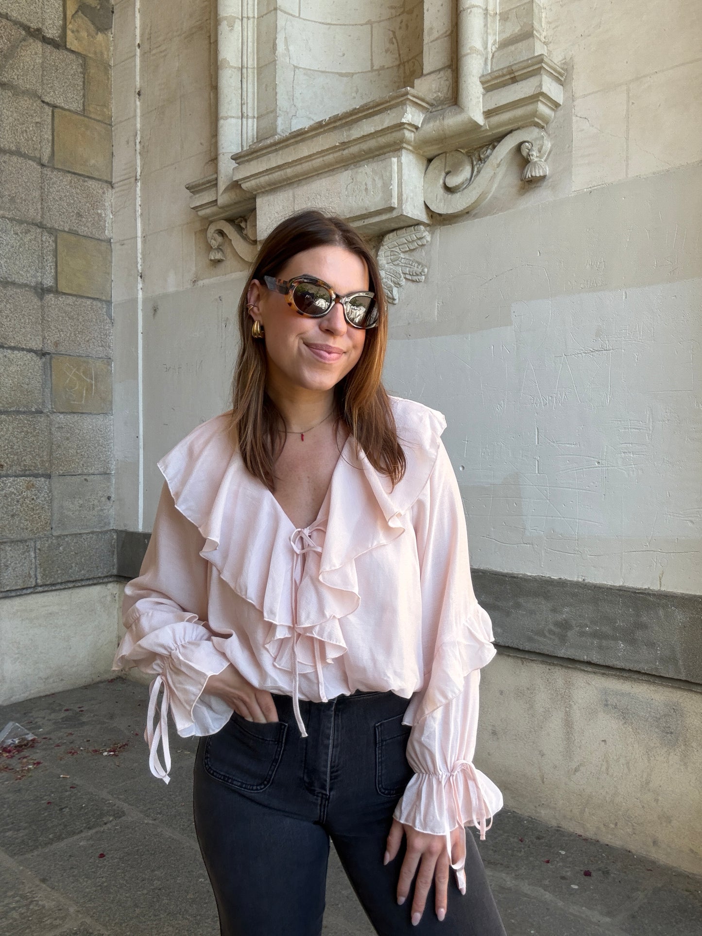 Blouse Iris rose pâle