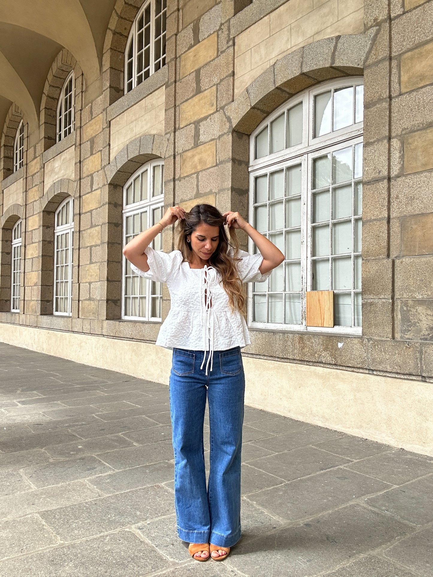 Blouse péplum blanche Giulia