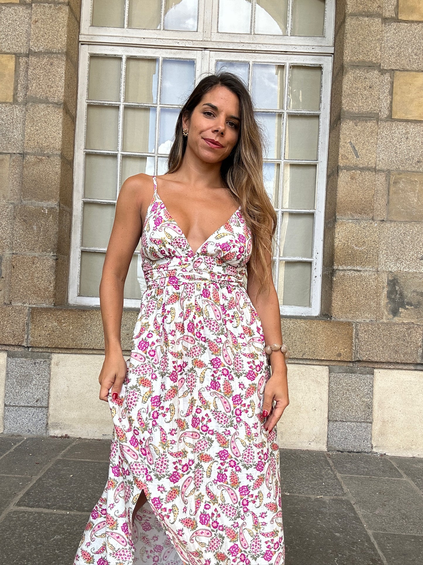 Robe longue fleurie Léandre