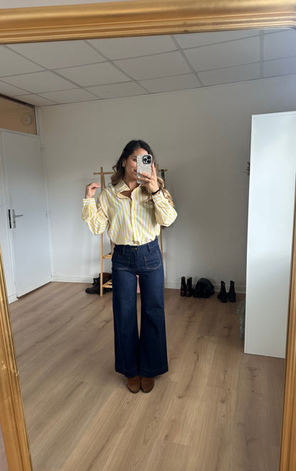 Blouse à rayures Colette jaune