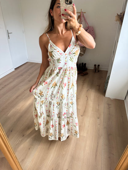 Robe longue fleurie Flora