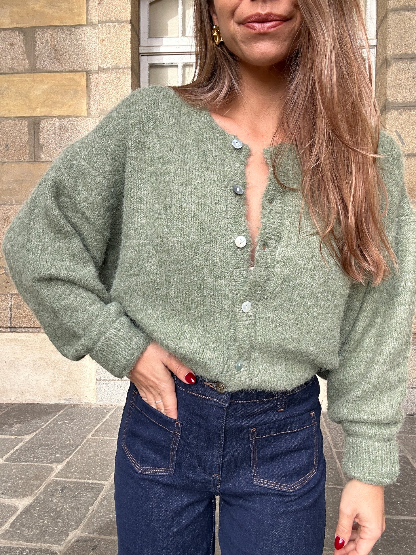 Cardigan Charlie olive