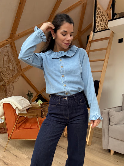 Blouse Pia denim clair