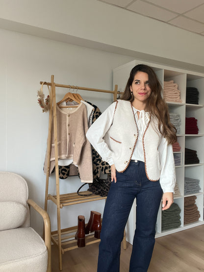 Gilet berger Perrine camel