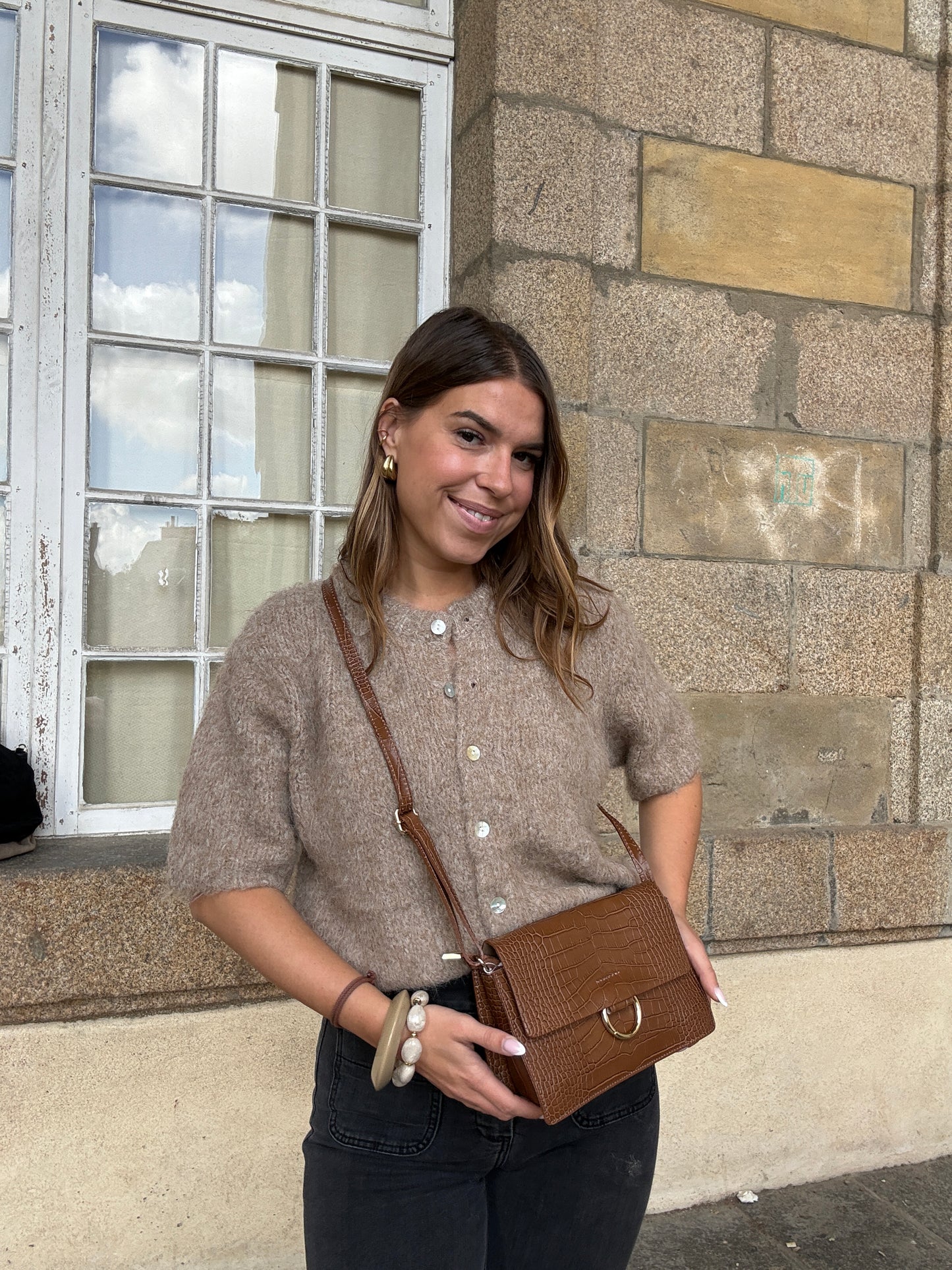 Sac à main en cuir Julia marron