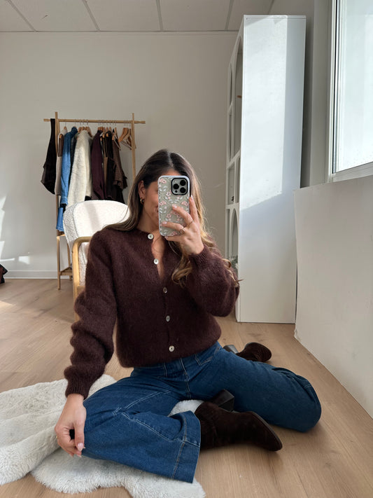 Maille en laine Bianca chocolat