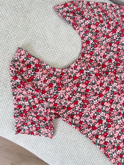 Body Thelma rouge fleurie