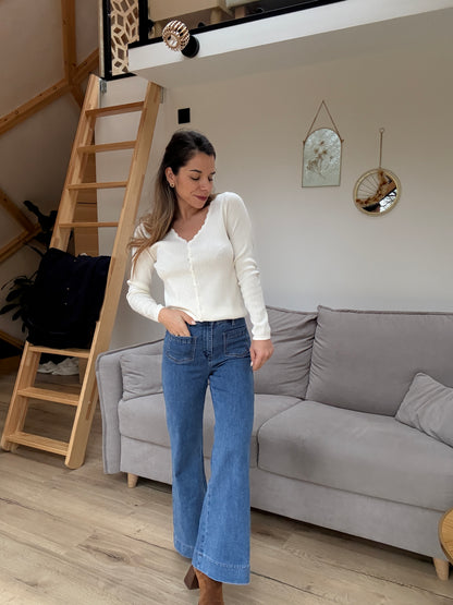 Pull fin en pointelle Coralie