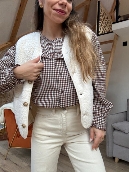 Gilet berger Arianne écru