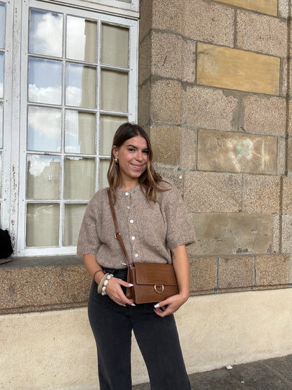 Sac à main en cuir Julia marron