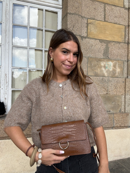 Sac à main en cuir Julia marron