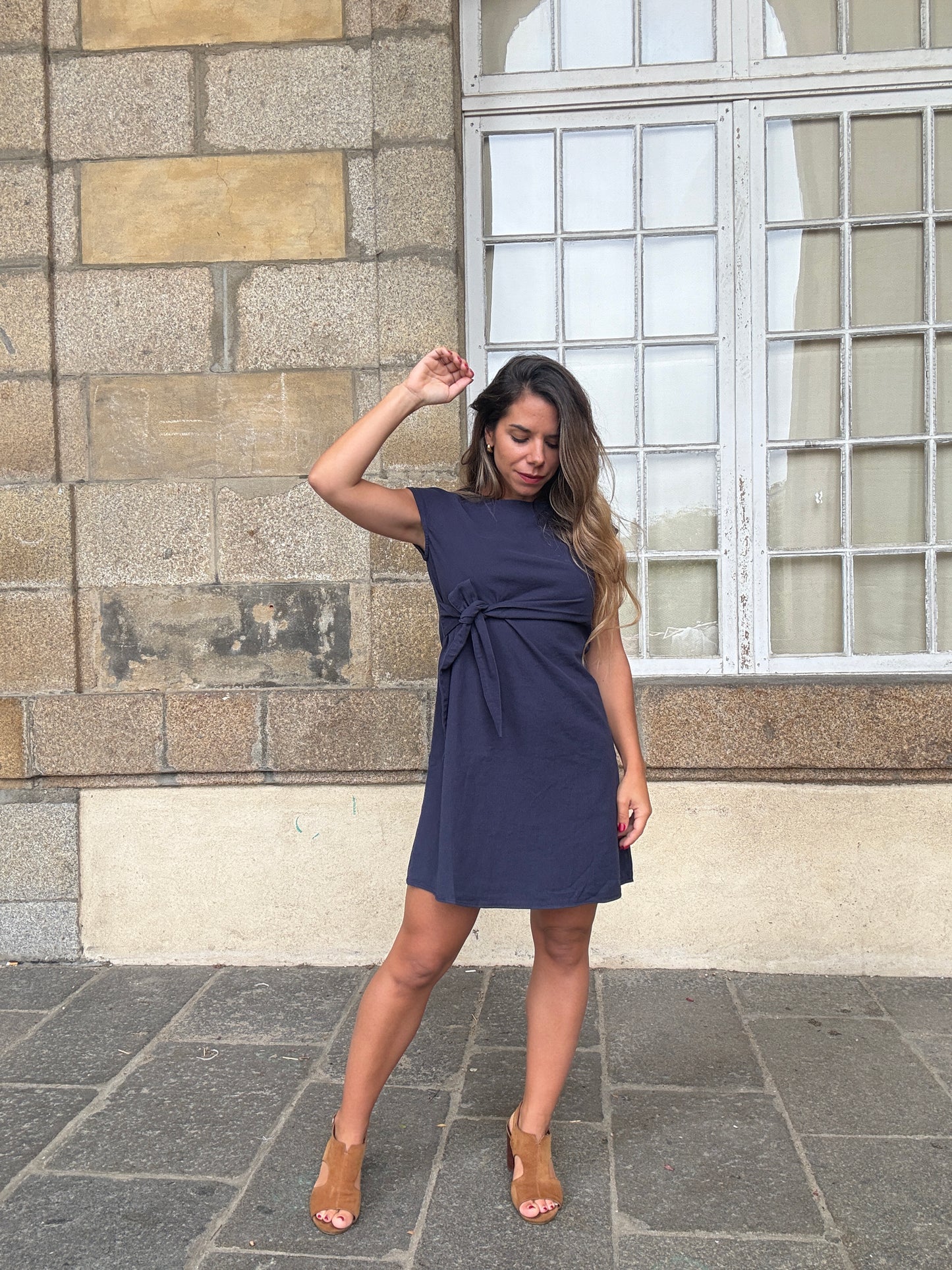 Robe courte Carlota marine