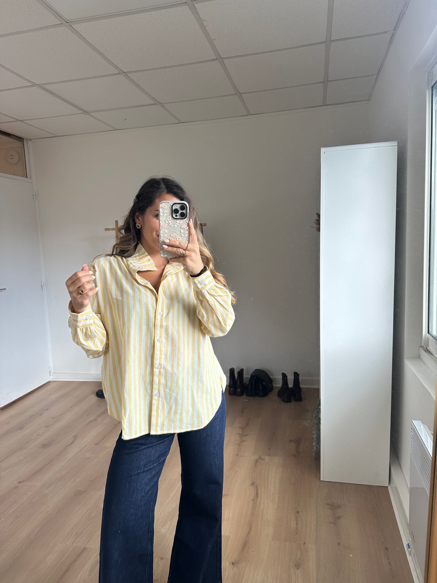Blouse à rayures Colette jaune