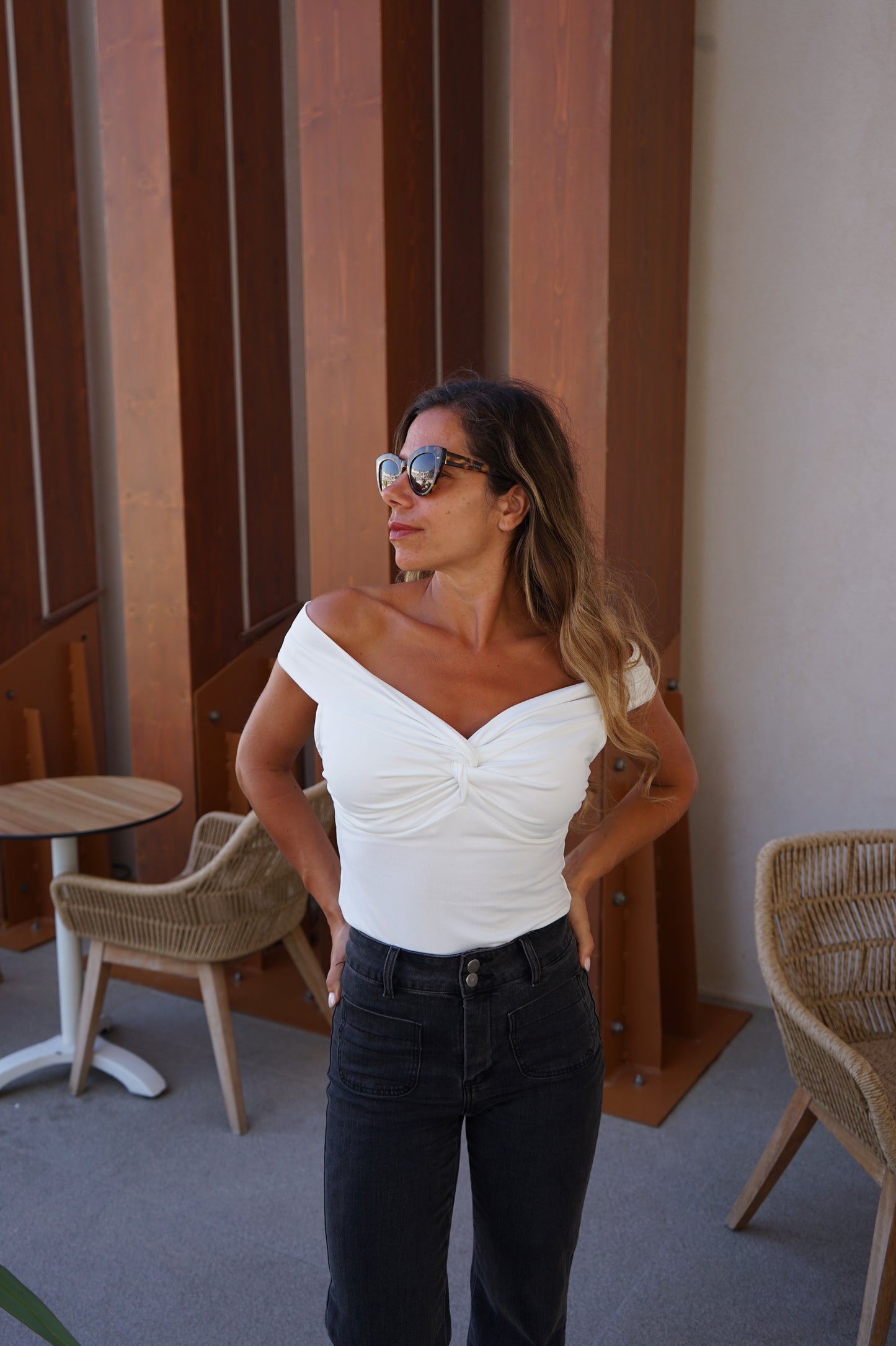 Top Carla écru