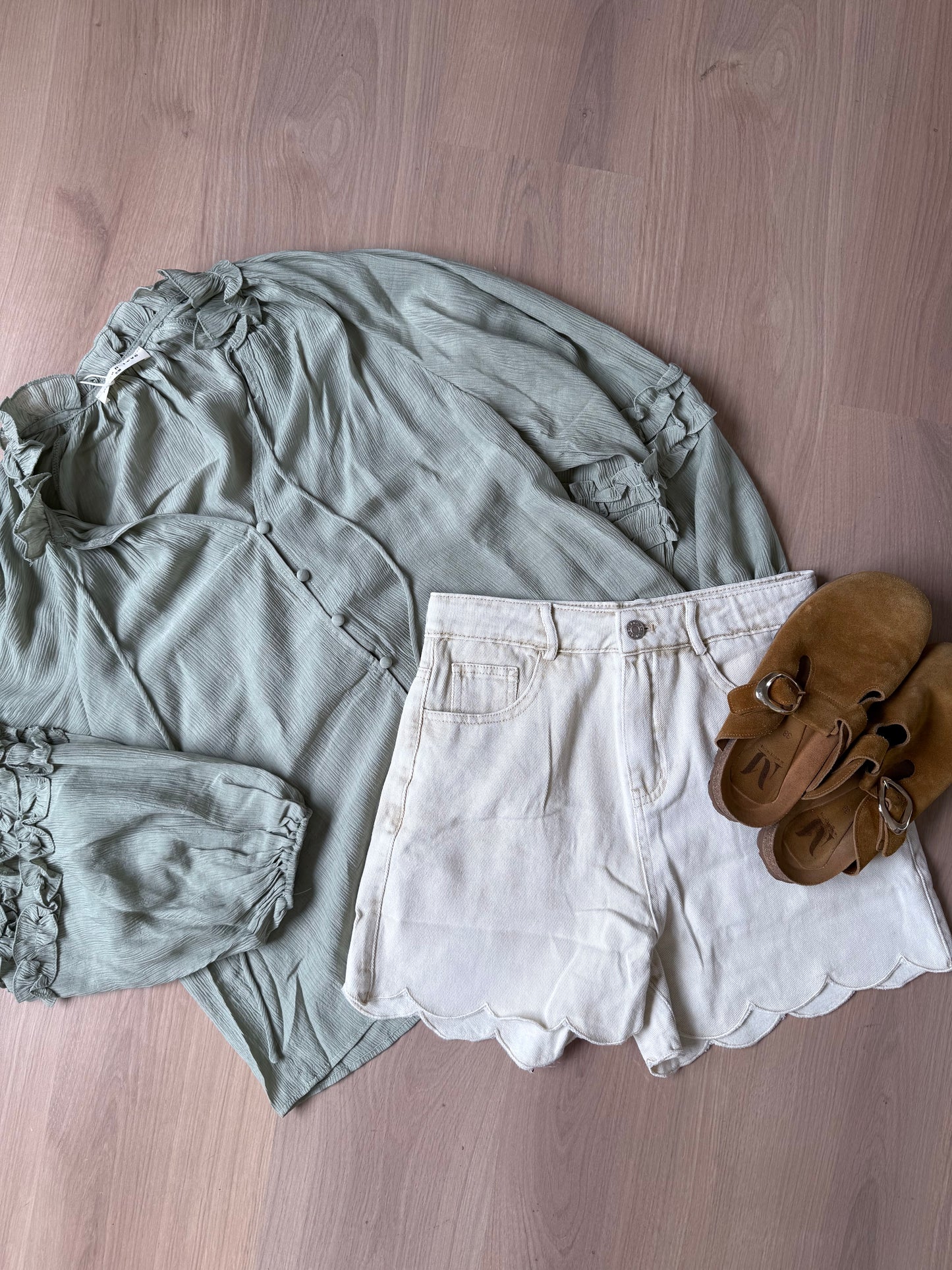 Short en jean Pippa beige