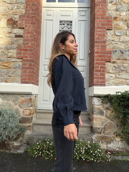 Blouse à col volanté Elisabeth