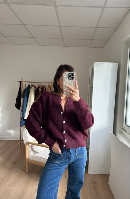Cardigan Agatha bordeaux