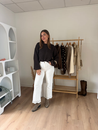 Pull en laine chocolat Henri