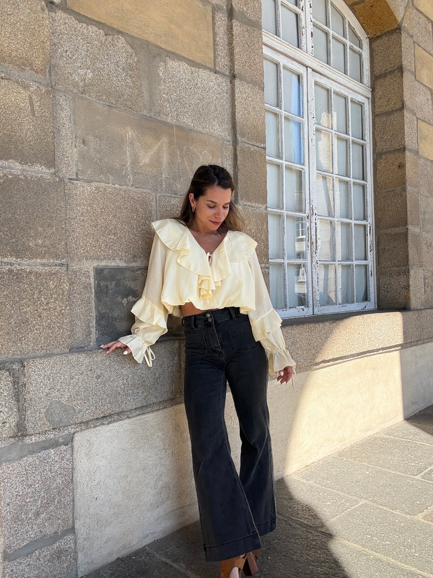 Blouse Iris jaune pâle