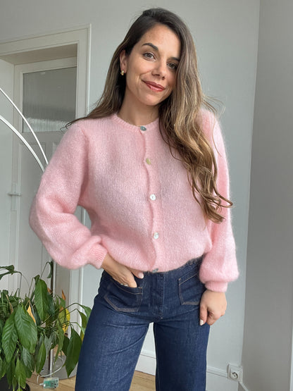 Maille en laine Bianca rose