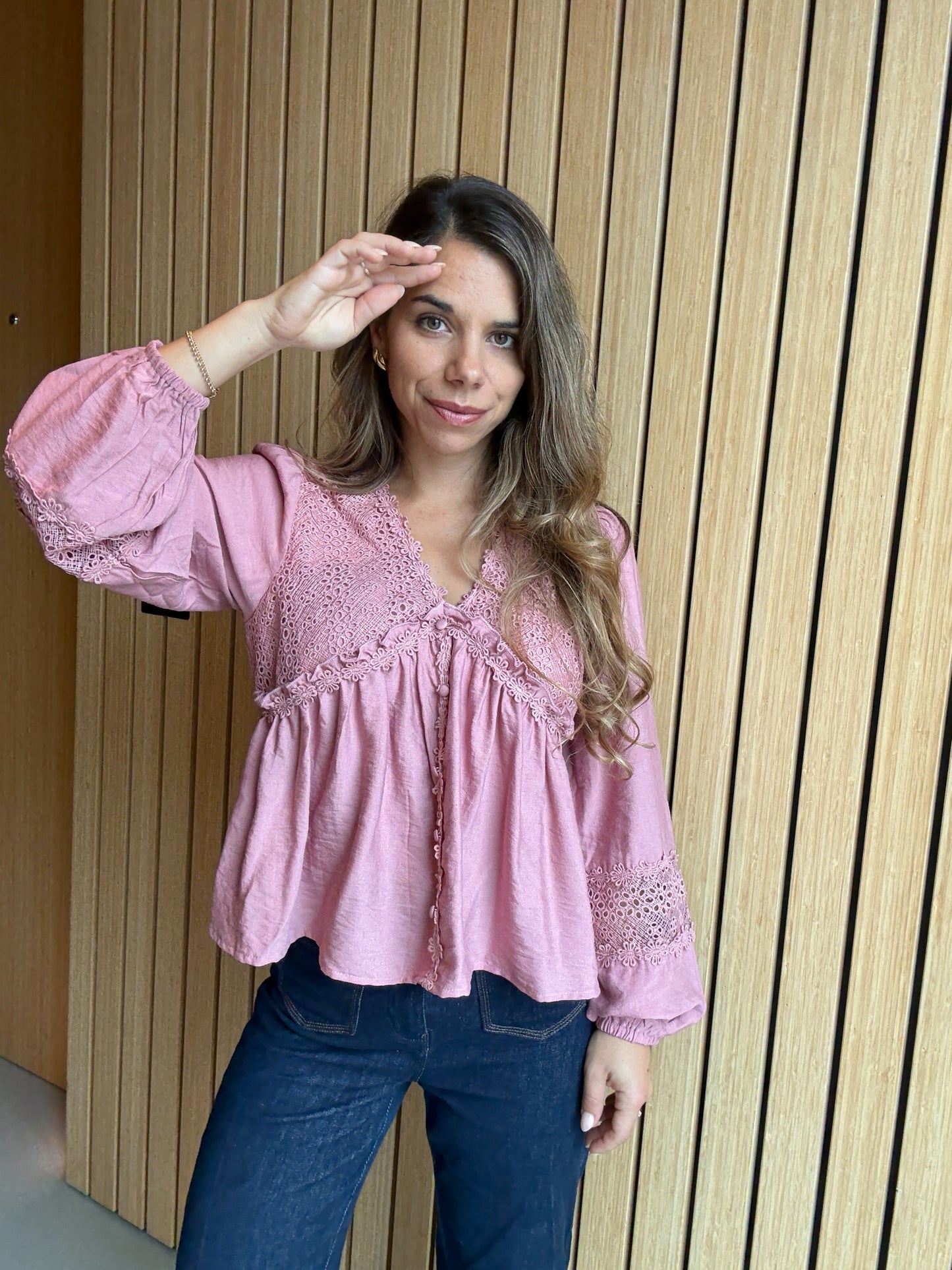 Blouse rose Iris