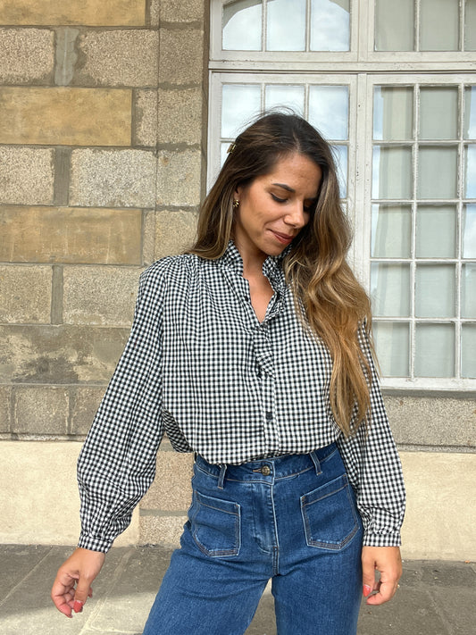 Blouse vichy Ysé noire