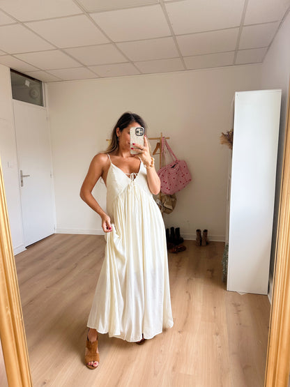 Robe longue Stella écrue