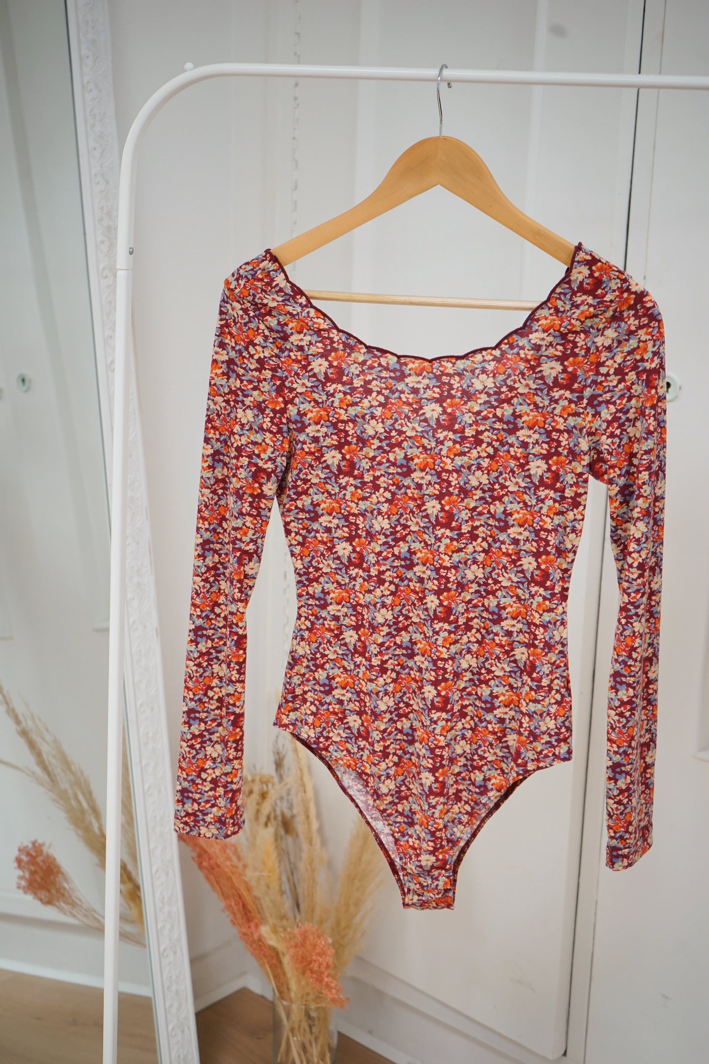 Body Martha fleuri bordeaux