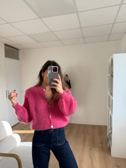 Maille en laine Bianca rose bonbon