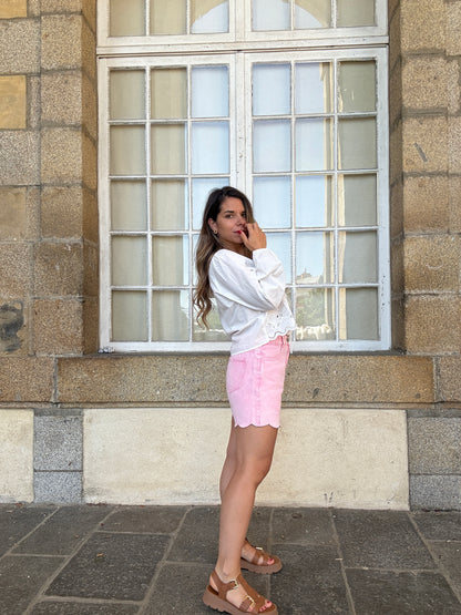 Short en jean Pippa rose
