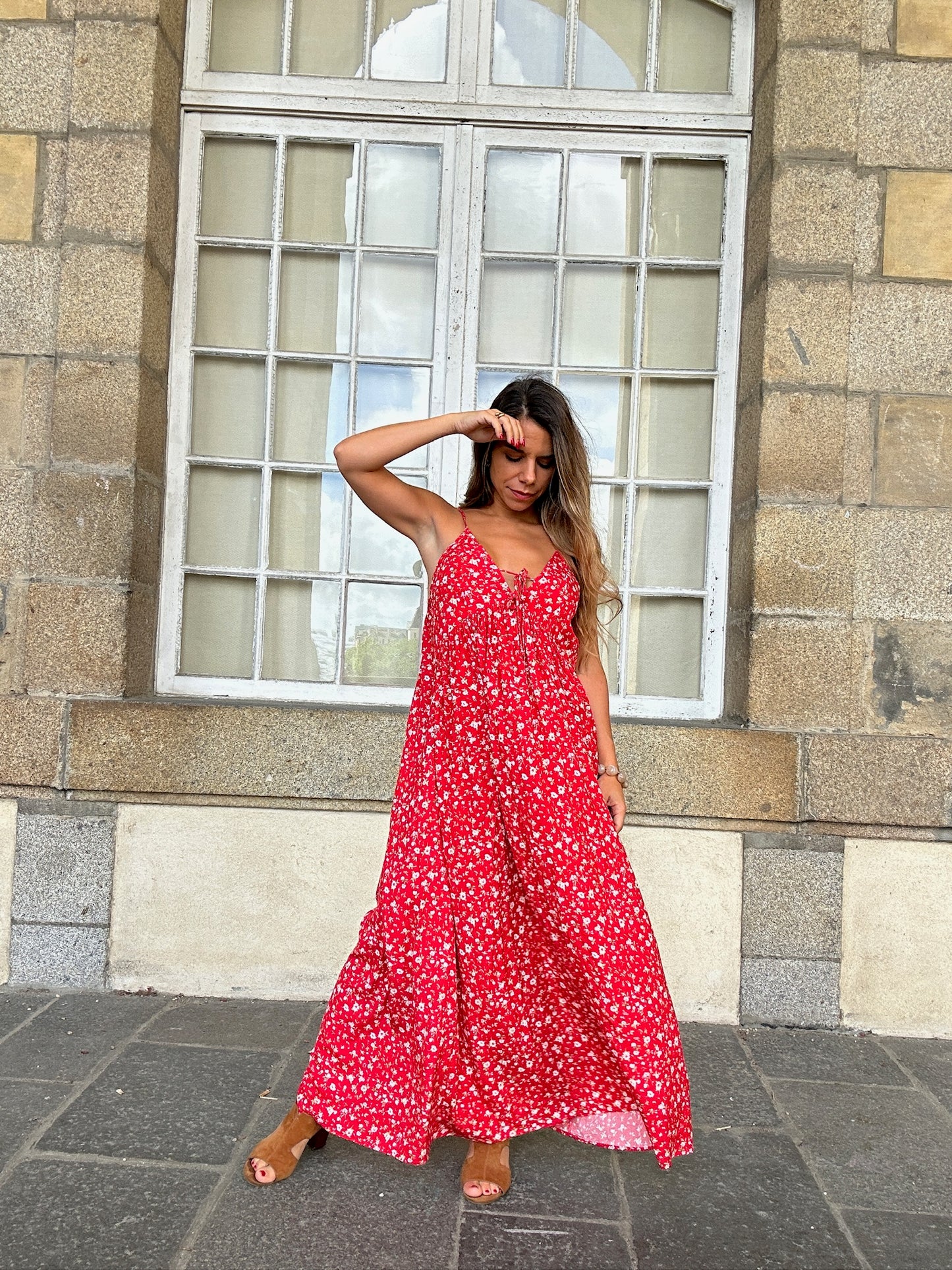 Robe longue fleurie Murcia