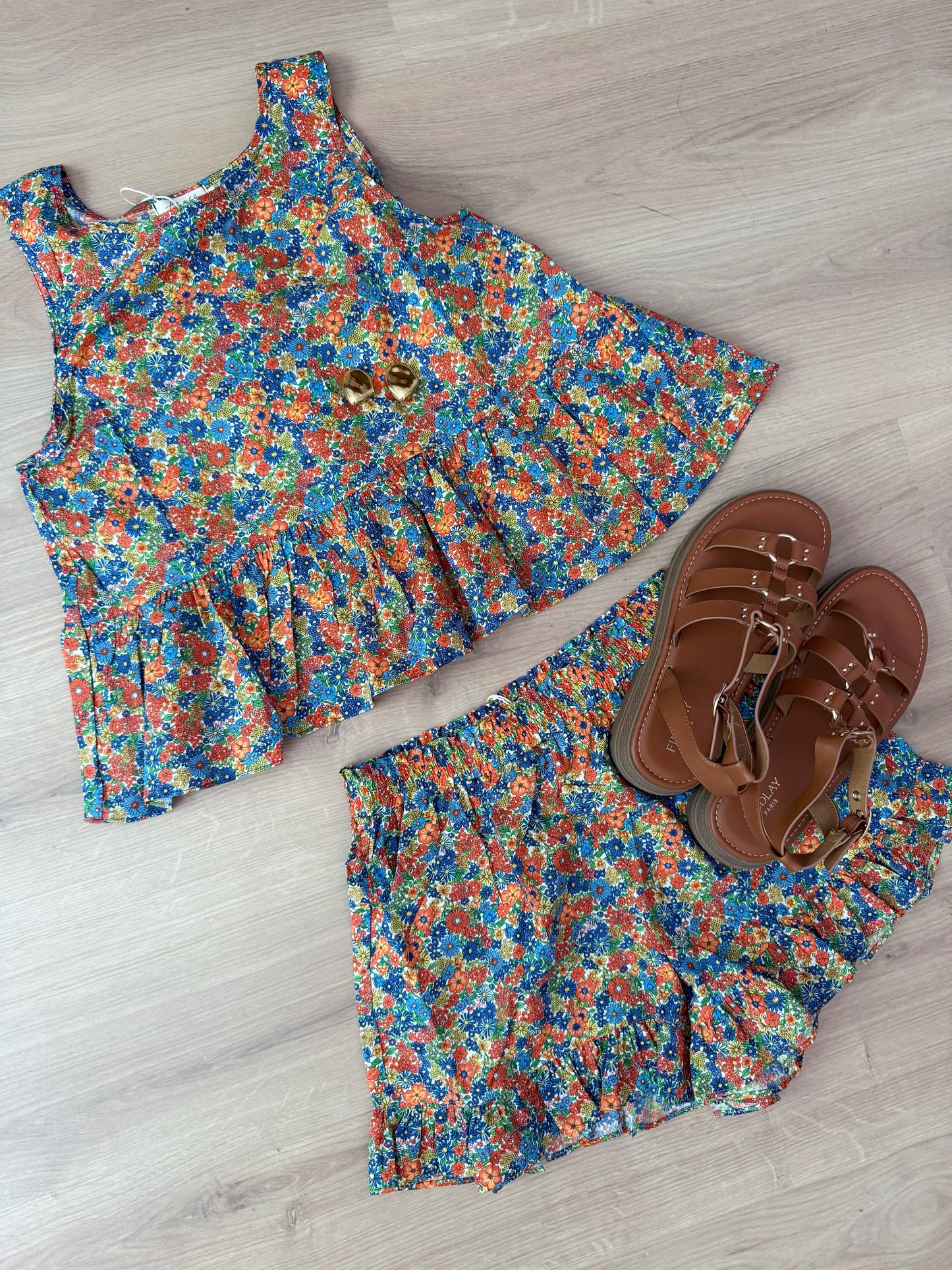 Short Suzanne liberty bleu