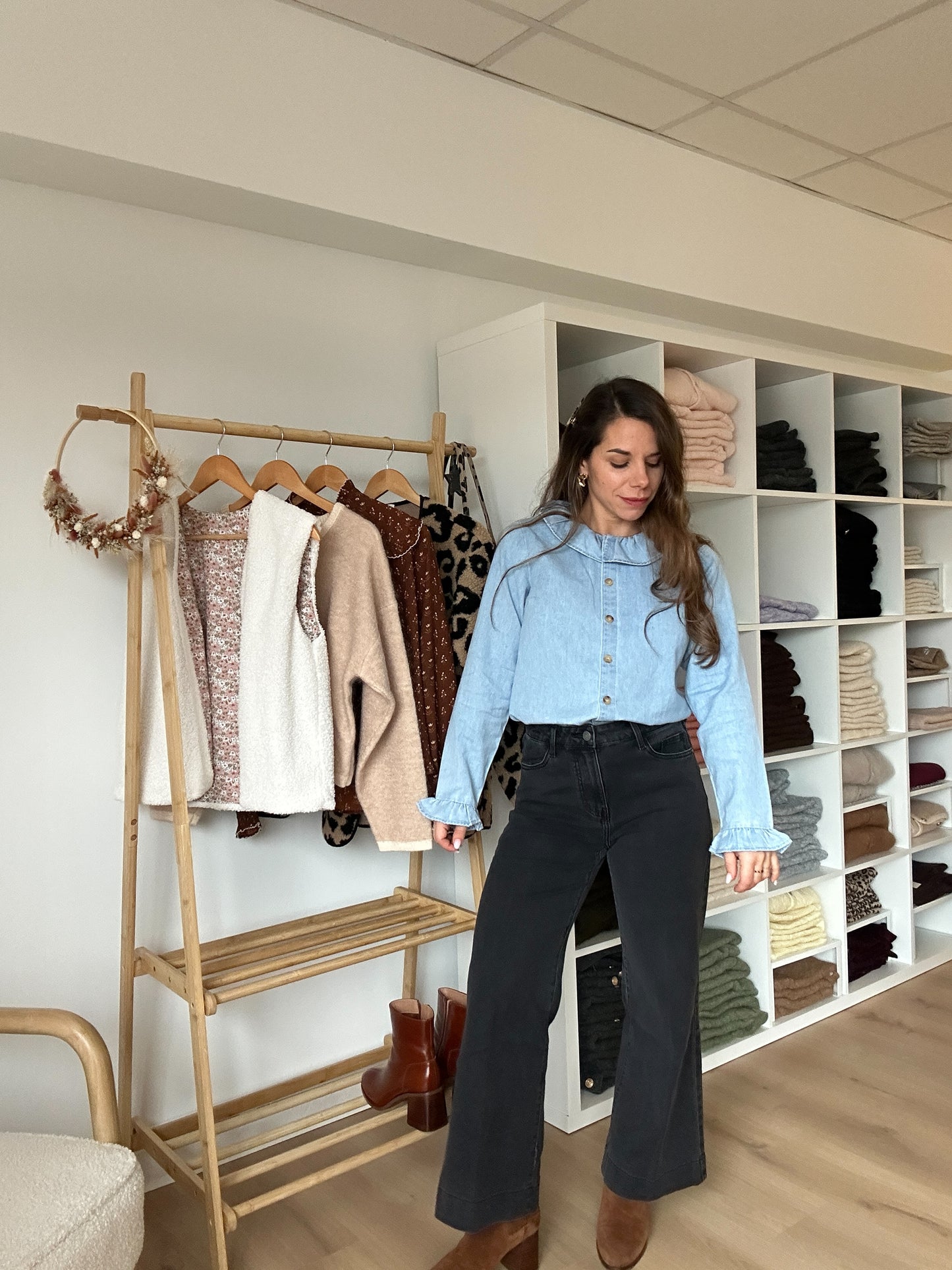 Blouse Pia denim clair