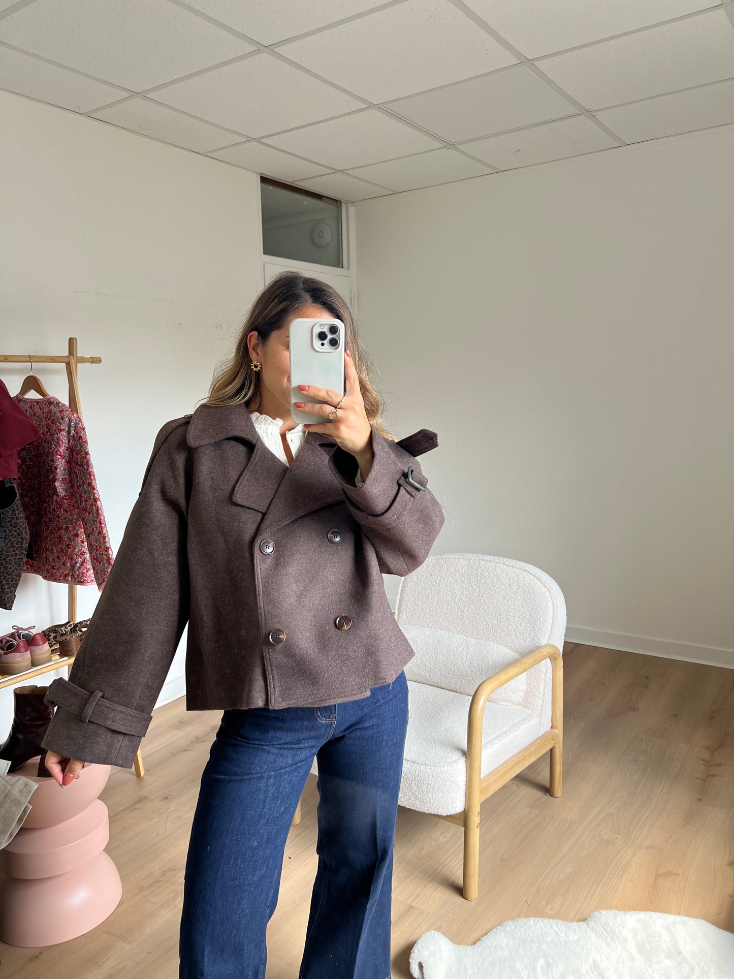 Veste chaude Lise chocolat
