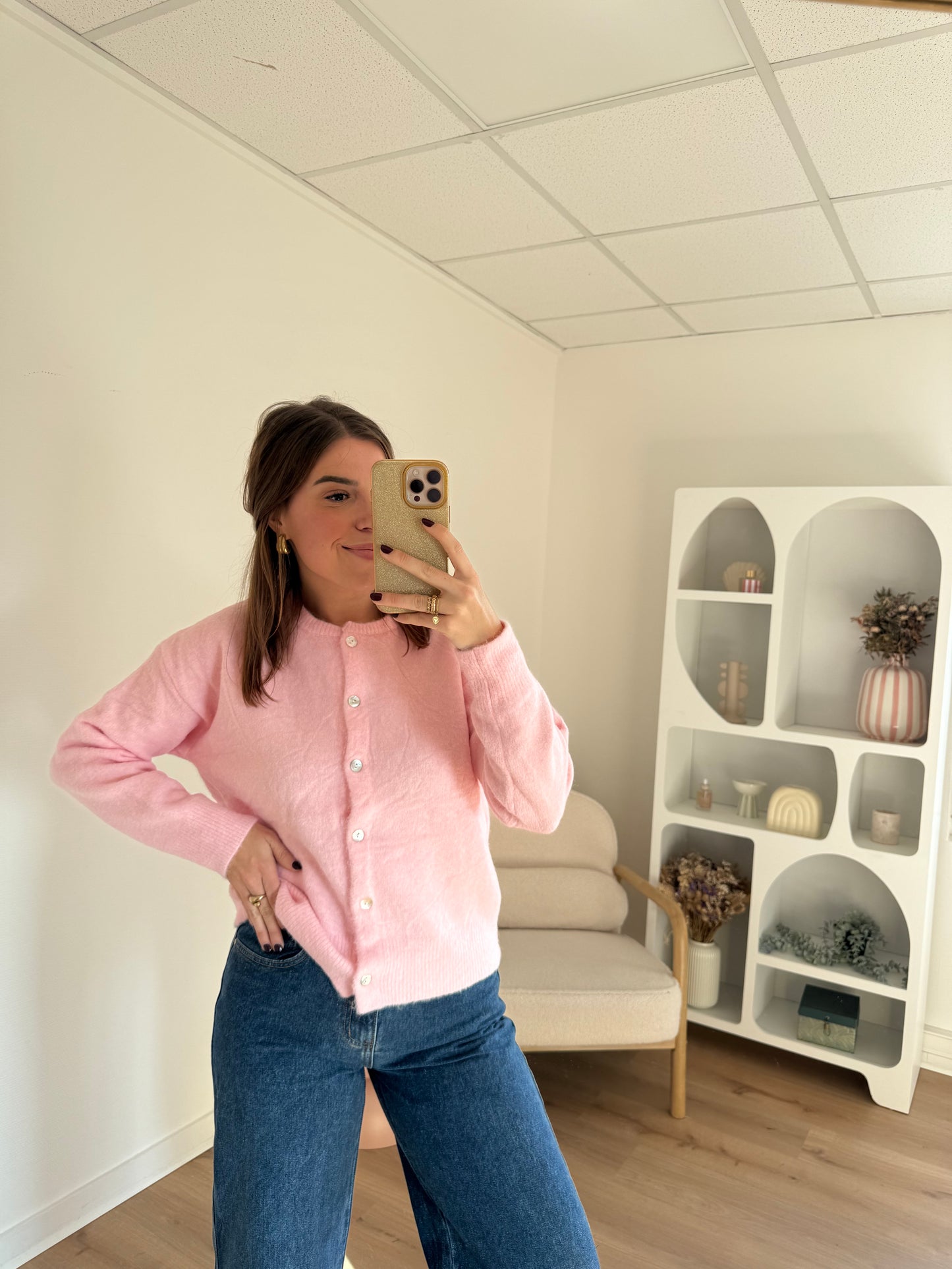 Cardigan tout doux Esmée rose