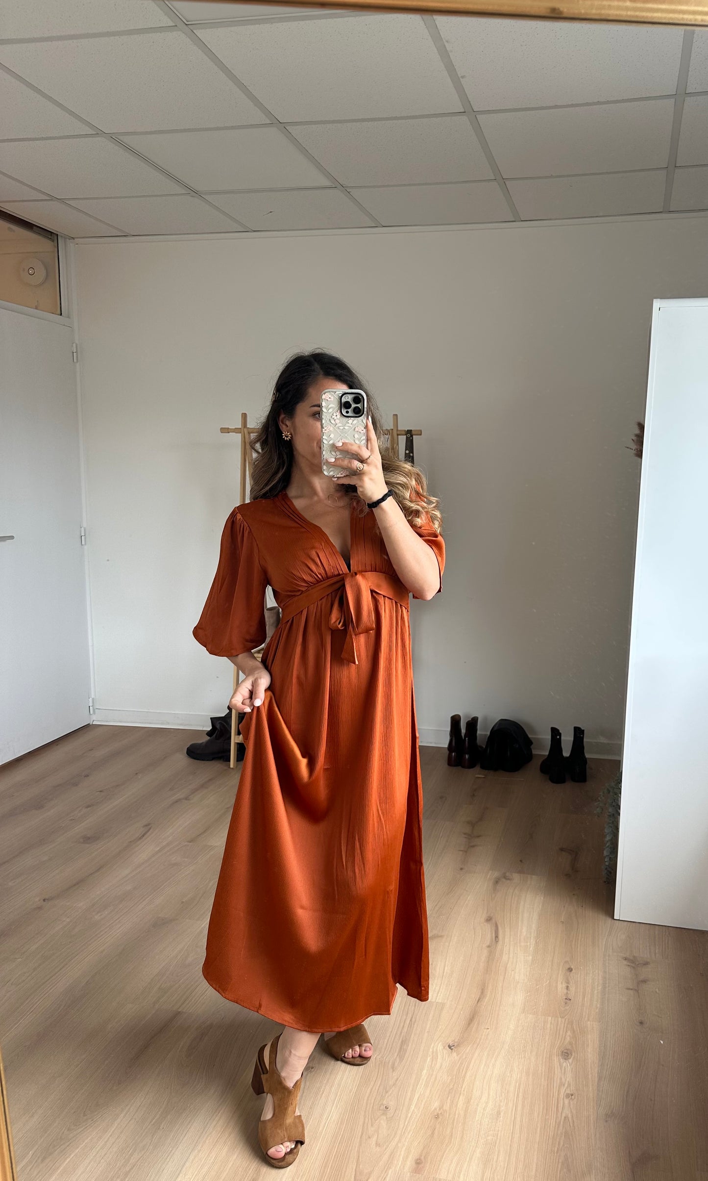 Robe longue Suzy terracotta