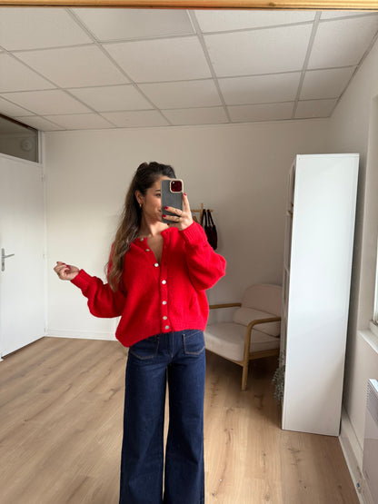 Cardigan Charlie rouge