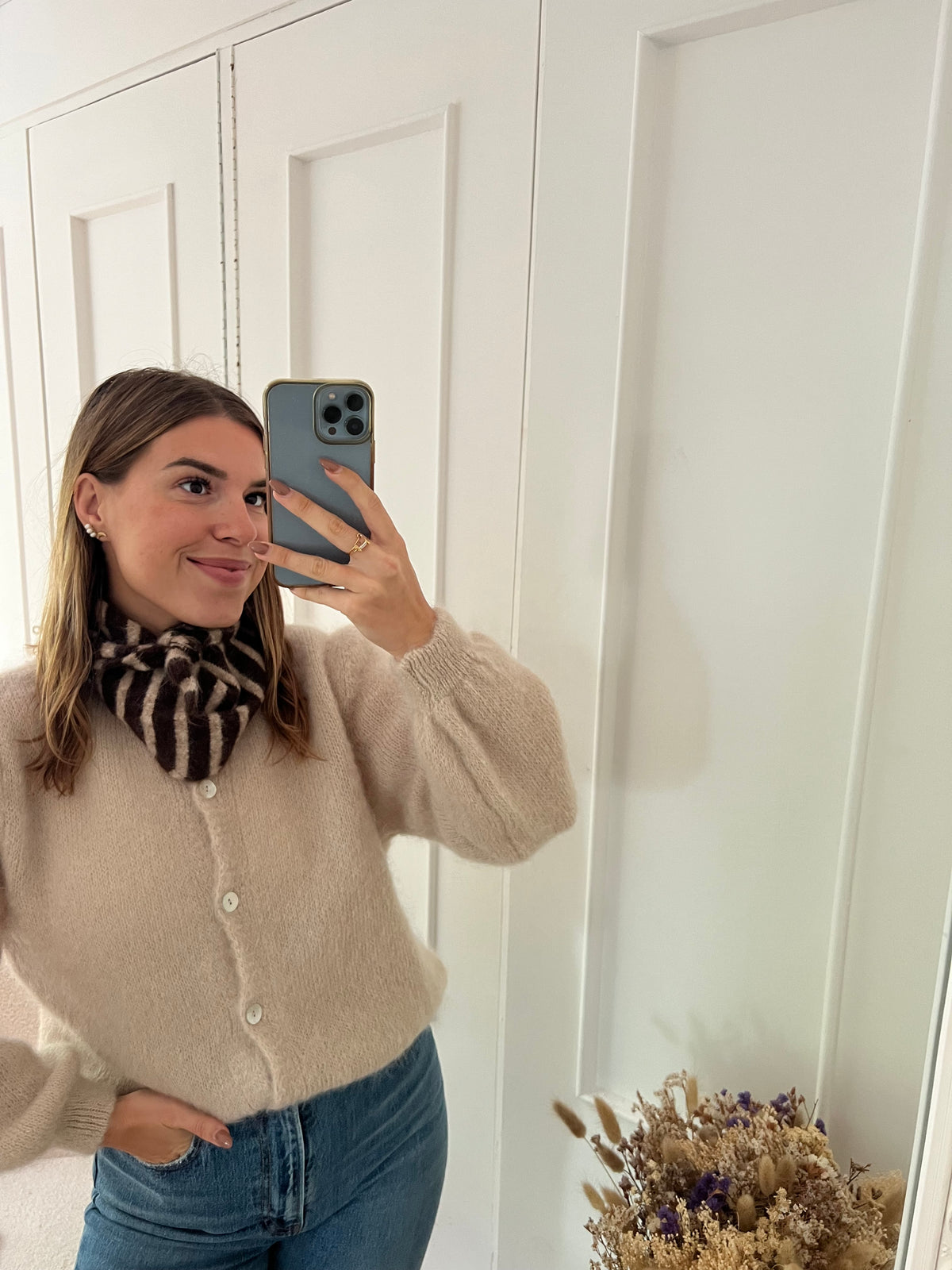 Bandana rayé chocolat