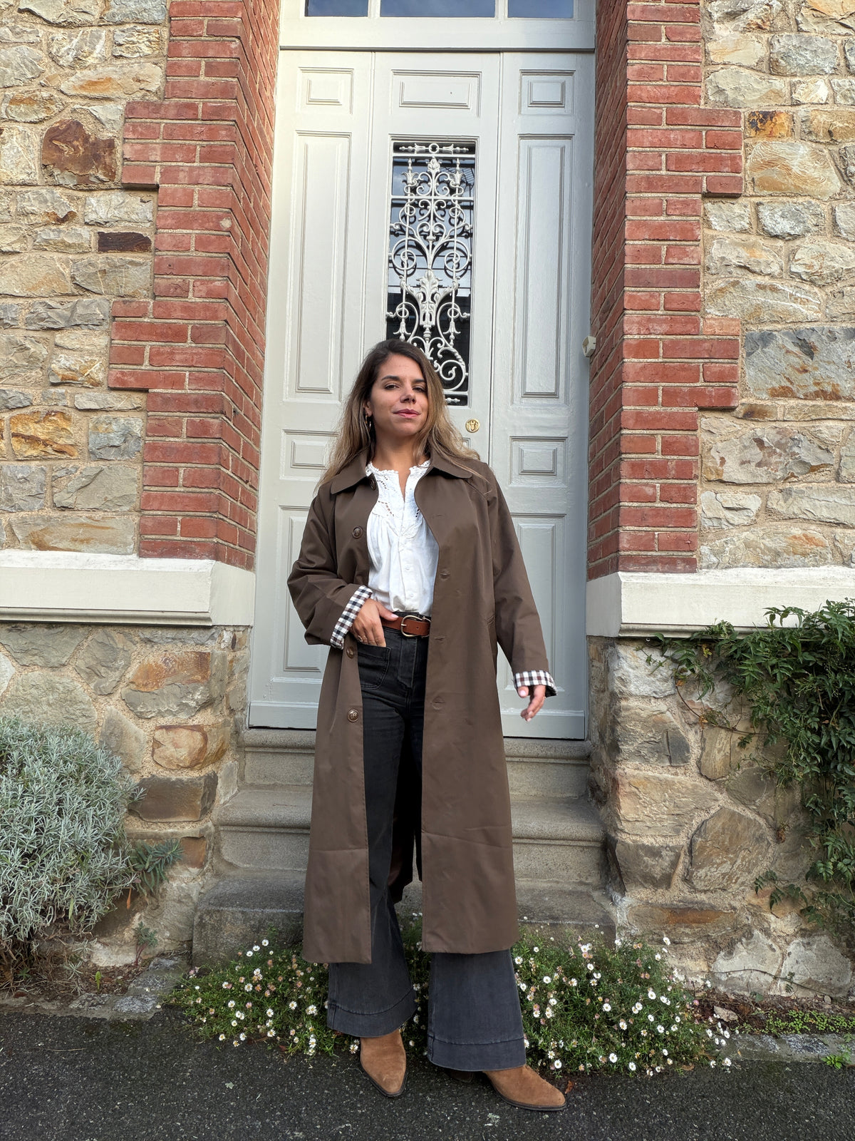 Trench long Manon chocolat