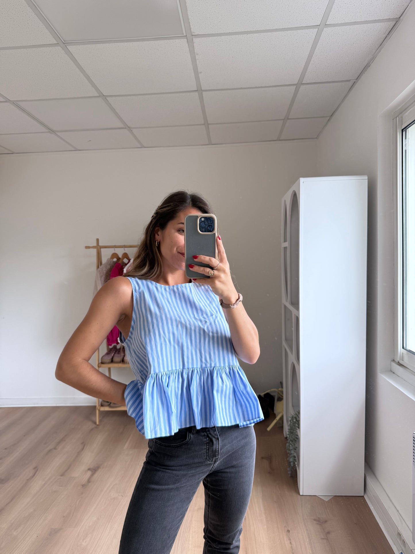Top rayé Raquel bleu