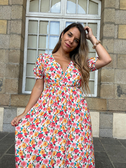 Robe longue fleurie Dorothée