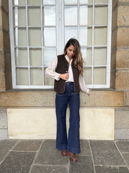 Gilet berger Arianne chocolat