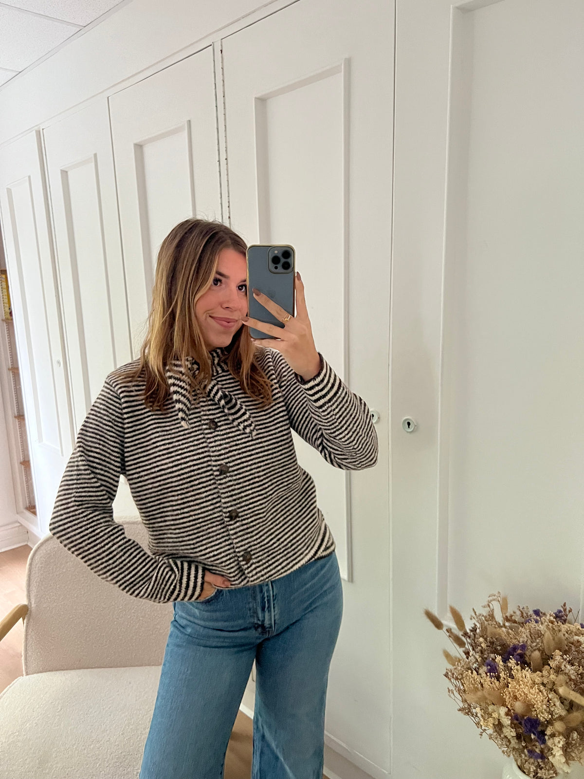 Pull rayé Eloïse chocolat