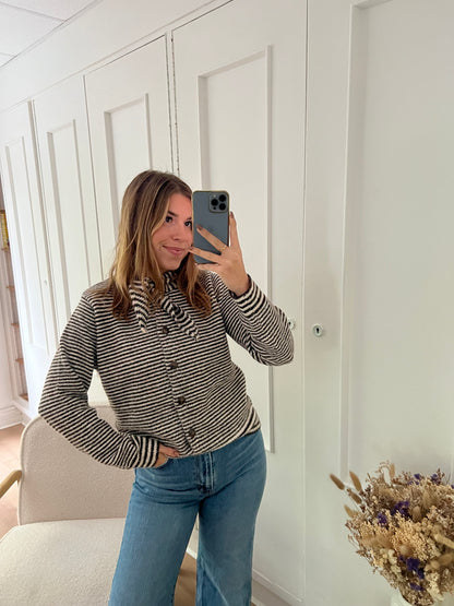 Pull rayé Eloïse chocolat