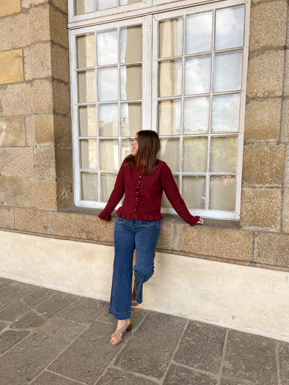 Cardigan Maxine bordeaux