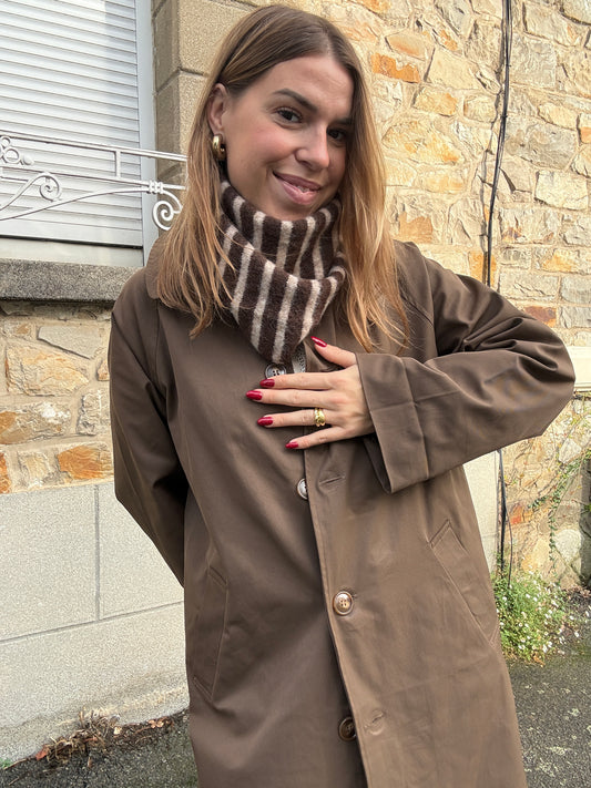 Bandana rayé chocolat